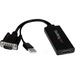 StarTech.com VGA to HDMI Adapter with USB Audio & Power - Portable VGA to HDMI Converter - 1080p - Convert a VGA signal from a laptop or desktop to HDMI USB-Powered - Convert VGA to HDMI - VGA to HDMI Connector - VGA to HDMI Adaptor - Laptop VGA to HDMI C