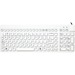 Man & Machine Low Profile Premium Waterproof Disinfectable Keyboard - Cable Connectivity - USB Interface - English, French - Computer - PC, Mac - Industrial Silicon Rubber Keyswitch - White