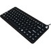 Man & Machine Premium Waterproof Disinfectable Silent 12" Keyboard - Cable Connectivity - USB Interface - English, French - Computer - PC, Mac - Industrial Silicon Rubber Keyswitch - Black