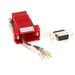 Black Box DB9 Female to RJ45F Modular Adapter Kit with Thumbscrews Red - 1 x 9-pin DB-9 Serial Female - 1 x RJ-45 Network Female - Gold, Nickel Connector - Red