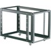 Black Box 4-Post Modular Rack With Adjustable Rails - 12U Rack Height x 19" Rack Width - Floor Standing Open Frame - Black - Steel - TAA Compliant