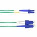 Black Box Fiber Optic Duplex Patch Network Cable - 32.80 ft Fiber Optic Network Cable for Network Device - First End: 2 x SC Network - Male - Second End: 2 x LC Network - Male - 1 Gbit/s - Patch Cable - OFNP - 9/125 µm - Green - TAA Compliant