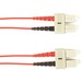 Black Box Fiber Optic Duplex Patch Network Cable - 65.60 ft Fiber Optic Network Cable for Network Device - First End: 2 x SC Network - Male - Second End: 2 x SC Network - Male - 1 Gbit/s - Patch Cable - OFNP - Red - TAA Compliant