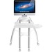 Rain Design iGo Desk for iMac 24-27" - Sitting model - 24" to 27" Screen Support - 30" Height x 29" Width x 30" Depth - Floor Stand - Polished Chrome - Silver