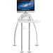 Rain Design iGo Desk for iMac 24-27IN Standing model - 24" to 27" Screen Support - 42" Height x 33" Width x 33" Depth - Floor Stand - Polished Chrome - Silver