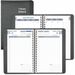 Blueline Blueline Net Zero Carbon Daily Planner - Daily, Monthly, Weekly - 1 Year - January 2024 - December 2024 - 7:00 AM to 7:30 PM - Half-hourly - 1 Day Single Page Layout - Twin Wire - Black Cover - 8" Height x 5" Width - Soft Cover, Flexible Cover, Eco-friendly, Bilingual - 1 Each