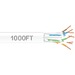 Black Box GigaTrue Cat.6a UTP Network Cable - 1000 ft Category 6a Network Cable for Server, Switch, Patch Panel, Wallplate, Network Device - First End: Bare Wire - Second End: Bare Wire - 10 Gbit/s - CMR, CMP - 23 AWG - White - TAA Compliant