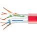 Black Box CAT6 550-MHz Solid Bulk Cable UTP CMP Plenum RD 1000FT Pull-Box - 1000 ft Category 6 Network Cable for Network Device - First End: Bare Wire - Second End: Bare Wire - 1 Gbit/s - CMP, Plenum - 23 AWG - Red - TAA Compliant
