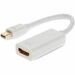 Mini-DisplayPort 1.1 Male to HDMI 1.3 Female White Active Adapter For Resolution Up to 2560x1600 (WQXGA) - 100% compatible and guaranteed to work