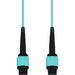 AddOn 25m MPO (Female) to MPO (Female) 12-Strand Aqua OM4 Straight Fiber OFNR (Riser-Rated) Patch Cable - 100% compatible and guaranteed to work
