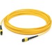 AddOn 3m MPO (Male) to MPO (Male) 12-Strand Yellow OS2 Straight Fiber OFNR (Riser-Rated) Patch Cable - 100% compatible and guaranteed to work