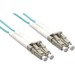 Axiom LC/LC Multimode Duplex OM4 50/125 Fiber Optic Cable 3m - Fiber Optic for Network Device - 9.84 ft - 2 x LC Male Network - 2 x LC Male Network - Aqua