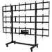 Peerless-AV Portable Video Wall Cart 2x2, 3x2 or 3x3 Configuration For 46" to 55" Displays - 46" to 55" Screen Support - 901.69 lb Load Capacity - 94.4" Height x 10.1 ft Width x 36.1" Depth - Floor Stand - Textured - Aluminum - Black