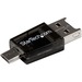 Star Tech.com Micro SD to Micro USB / USB OTG Adapter Card Reader For Android Devices - Connect a Micro SD card to your computer or OTG mobile device, through a USB or Micro USB port - Card Reader for Android - OTG Adapter - Media Card reader - Android Ca