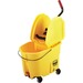 Rubbermaid Commercial WaveBrake Combo Mop Bucket - 35 quart - 36.5" x 15.7" - Tubular Steel, Plastic - Yellow - 1 Each
