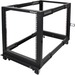 StarTech.com 12U Adjustable Depth Open Frame 4 Post Server Rack w/ Casters / Levelers and Cable Management Hooks - 12U Open Frame Server Rack w/adjustable mounting depth of 23in-41in & 25in tall design - Mobile Data IT rack w/casters/levelling feet cage n