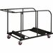 Lorell Round Planet Table Trolley Cart - Steel - x 52" Width x 32.8" Depth x 40.2" Height - Charcoal - For 16 Devices - 1 Each