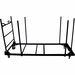Lorell Blow Mold Rectangular Table Trolley Cart - Steel - x 30.3" Width x 75.9" Depth x 45.3" Height - Charcoal - For 20 Devices - 1 Each