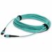 AddOn 30m MPO (Male) to MPO (Male) 12-Strand Aqua OM3 Crossover Fiber OFNR (Riser-Rated) Patch Cable - 100% compatible and guaranteed to work