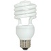 Satco 18-watt T2 Spiral CFL Bulb 3-pack - 18 W - 120 V AC - Spiral - T2 Size - Soft White Light Color - E26 Base - 12000 Hour - 4400.3°F (2426.8°C) Color Temperature - 82 CRI - Energy Saver - 3 / Box