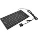 SIIG Industrial/Medical Grade Washable Backlit Keyboard with Pointing Device - Cable Connectivity - USB 2.0 Interface - 89 Key - English (US) - QWERTY Layout - Computer - Trackpoint - Rubber Dome Keyswitch - Black