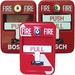 Bosch FMM-100SATK Single-Action Manual Station (Red) - Single Action - Single Gang - Red - Die-cast Metal - For Fire Alarm, Outdoor