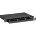 Black Box Rackmount Fiber Shelf with Pull-Out Tray - 1U - For Patch Panel - 1U Rack Height - Rack-mountable - TAA Compliant