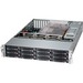 Supermicro SuperChassis 826BE2C-R920LPB (Black) - Rack-mountable - Black - 2U - 12 x Bay - 3 x 3.15" x Fan(s) Installed - 1 x 920 W - Power Supply Installed - EATX Motherboard Supported - 12 x External 3.5" Bay - 7x Slot(s)