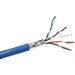 Weltron Cat 6 STP 550 MHz Solid Shielded Plenum CMP Cable - 1000 Feet - Blue - 1000 ft Category 6 Network Cable for Network Device - First End: 1 x Bare Wire - Second End: 1 x Bare Wire - Shielding - Blue