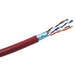 Weltron Cat 6 STP 550 MHz Solid Shielded Plenum CMP Cable - 1000 Feet - 1000 ft Category 6 Network Cable for Network Device - First End: Bare Wire - Second End: Bare Wire - Shielding - Red