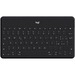 Logitech Ultra-Portable Bluetooth iPad Keyboard - Wireless Connectivity - Bluetooth - Tablet, Smartphone, Smart TV, Tablet, Smartphone - Mechanical Keyswitch - Black