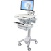 Ergotron StyleView Telepresence Cart, Dual Monitor - Up to 24" Screen Support - 44 lb Load Capacity - 50.5" Height x 17.5" Width x 31" Depth - Floor Stand - Aluminum