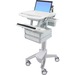 Ergotron StyleView Laptop Cart, 4 Drawers - Up to 17.3" Screen Support - 21 lb Load Capacity - 50.5" Height x 17.5" Width x 30.8" Depth - Floor Stand - Aluminum - White, Gray