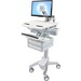 Ergotron StyleView Cart with LCD Arm, 4 Drawers - Up to 24" Screen Support - 38 lb Load Capacity - 50.5" Height x 17.5" Width x 31" Depth - Floor Stand - Aluminum - White, Gray