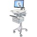 Ergotron StyleView Cart with LCD Arm, 6 Drawers - Up to 24" Screen Support - 37 lb Load Capacity - 50.5" Height x 17.5" Width x 31" Depth - Floor Stand - Aluminum - White, Gray