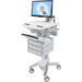 Ergotron StyleView Cart with LCD Arm, 9 Drawers - Up to 24" Screen Support - 37 lb Load Capacity - 50.5" Height x 17.5" Width x 31" Depth - Floor Stand - Aluminum - White, Gray