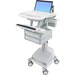 Ergotron StyleView Laptop Cart, SLA Powered, 4 Drawers - Up to 17.3" Screen Support - 21 lb Load Capacity - 50.5" Height x 18.3" Width x 30.8" Depth - Floor Stand - Aluminum - White, Gray