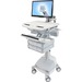 Ergotron StyleView Cart with LCD Arm, SLA Powered, 6 Drawers - 6 Drawer - 37 lb Capacity - 4 Casters - Aluminum, Plastic, Zinc Plated Steel - White, Gray, Polished Aluminum