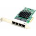 AddOn Intel E1G44HT Comparable 10/100/1000Mbs Quad Open RJ-45 Port 100m PCIe x4 Network Interface Card - 100% compatible and guaranteed to work