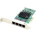 AddOn Intel EXPI9404PTL Comparable 10/100/1000Mbs Quad Open RJ-45 Port 100m PCIe x4 Network Interface Card - 100% compatible and guaranteed to work