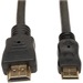 Eaton Tripp Lite Series High-Speed HDMI to Mini HDMI Cable with Ethernet (M/M), 10 ft. - HDMI for Audio/Video Device, Digital Camera, TV, Camcorder - 10 ft - 1 x Mini HDMI Male Digital Audio/Video - 1 x HDMI Male Digital Audio/Video - Gold Plated - Shield