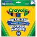 Crayola 10-Colour Ultra-Clean Washable Markers Set - Infra Red, Hot Pink, Hot Magenta, Blue Bolt, Battery Charged Blue, Ultra Violet, Graphic Green, Electric Lime, Laser Lemon, Orange Circuit - 10 / Pack