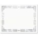 First Base Linen Certificates with Foil - 8.50" x 11" - Laser, Inkjet Compatible - Silver, White with Gold Border - Linen Paper - 15 / Pack