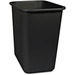 Storex Washable 28qt Plastic Waste Basket - 26.50 L Capacity - 15" Height x 14.2" Width x 10.3" Depth - Plastic - Black - 1 Each