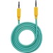 Manhattan 3.5mm Stereo Male to Male Braided Audio Cable, Teal/Yellow, 1 m (3 ft.) - Mini-phone for Audio Device, Speaker, Cellular Phone, Smartphone, Tablet - 1 x 3.5mm Male Stereo Audio - 1 x 3.5mm Male Stereo Audio