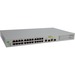Allied Telesis Fast Ethernet WebSmart Switch - 24 Ports - Manageable - Fast Ethernet, Gigabit Ethernet - 10/100Base-TX, 1000Base-T - 2 Layer Supported - Modular - 2 SFP Slots - Power Supply - Twisted Pair, Optical Fiber - Wall Mountable, Rack-mountable, D