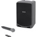 Samson Expedition XP106w Public Address System - 100 W Amplifier - Wireless Microphone - Battery, AC Adapter - 1 x Microphones - Bluetooth - 3 Audio Line In - 1 Audio Line Out - USB Port - Battery Rechargeable - 20 Hour - Black
