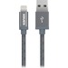 Kanex Lightning/USB Sync/Charge Data Transfer Cable - 4 ft Lightning/USB Data Transfer Cable for iPhone, iPad, iPod - First End: 1 x USB - Second End: 1 x Lightning - MFI - Space Gray