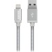 Kanex Lightning/USB Data Transfer Cable - 4 ft Lightning/USB Data Transfer Cable for iPhone, iPad, iPod - First End: 1 x USB Type A - Male - Second End: 1 x Lightning - Male - MFI - Silver