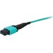 AddOn 1ft MPO (Female) Aqua OM3 Loopback Simplex PVC Fiber Patch Cable - 100% compatible and guaranteed to work